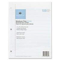 Sparco 82110 Filler Paper,3-HP,College Ruled,11-Inch x8-1/2-Inch,100/PK,White