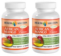 Fat Burner Pills - African Mango Extract (1200Mg) - African Mango Super Fruit Diet - 2 Bottles 120 Capsules