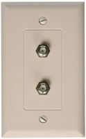 Morris 85121 Decorator Dual F Connector Wall Plate, 1 Piece, White