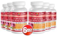Goldenseal Root Powder - ECHINACEA and GOLDENSEAL Root - Prevent colds (6 Bottles)