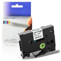 KCMYTONER 1PK Replacement TZe-231 TZe231 TZ-231 TZ231 Tape 12mm 0.47 inch Black on White Standard Laminated Compatible for Brother P-Touch Label Maker PT-D210 PT-H110 PT-D600 PT-1230PC PT-1280 PT-D200