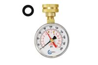 CARBO Instruments 2-1/2" Pressure Gauge,Water Pressure Test Gauge, 3/4" Female Hose Thread, 0-200 PSI with Red Pointer