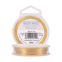 BENECREAT 22-Gauge Tarnish Resistant Gold Wire, 66-Feet/22-Yard