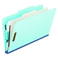 Pendaflex Pressboard Classification Folders with Dividers, 1 Divider, Legal size, Blue, 10 Per Box (9300 2/5RC-P1)