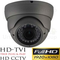 Urban Security Group Panasonic Chipset 2MP 1080P @ 30FPS Dome Security Camera : 6-in-1 BNC CCTV Format HD-SDI, EX-SDI, HD-TVI, HD-CVI, AHD + Analog : 2.8-12mm Vari-Focal Lens, IR LEDs, Business Grade