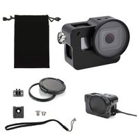 Thinvik CNC Aluminum Alloy Protective Case for GoPro Hero 7 6 5 Black Silver White, Sport Camera Housing Frame with 52mm UV Filter
