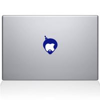 The Decal Guru 2054-MAC-13A-DB Afro Apple Logo Decal Vinyl Sticker, Dark Blue, 13" MacBook Air