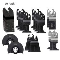 20 PCS Oscillating Multitool Blade Saw Blades Metal/wood Quick Release Fit Fein Multimaster Porter - Platinum Pack Bi-Metal for Multimaster, Dewalt, Bosch, Dremel Multi Max, Milwaukee