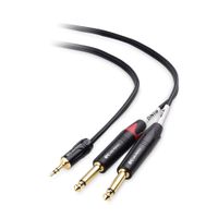 Cable Matters 3.5mm TRS to Dual 6.35mm TS Breakout Cable, 1/8 to Dual 1/4 Cable - 6 Feet
