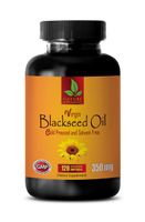 Antibacterial Supplements - Black Seed Oil Virgin 350Mg - Cold Pressed & Solvent Free - Black Seed Oil Weight Loss - 1 Bottle 120 Softgels