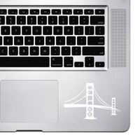 StickAny Palm Series Golden Gate Structure Sticker for MacBook Pro, Chromebook, and Laptops (White)
