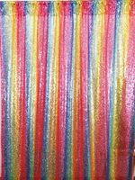 Sequin Curtain 2 Panels Glitter Backdrop 6FT Rainbow Sequin Backdrop 8FT Photography Background Backdrop for Pictures
