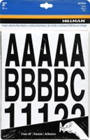 The Hillman Group 847004 Die-Cut Letters/Numbers Kit, Black, 2-Inch