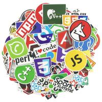 Programming Stickers for Developer 100 Pcs Pack Cool Laptop Vinyl Waterproof Sticker Skateboard Pad MacBook Car Snowboard Bicycle Luggage Decal