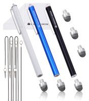 The Friendly Swede Stylus Pen Replaceable Micro-Knit Mesh Tip - Capacitive Touchscreen Stylus, Tablet Styli with Lanyards, Screen Cleaning Cloth and Replacement Tips (3 Pack)