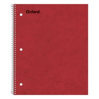 Oxford Single Wire Notebook, Size 11 x 8-7/8, 1 Subject, Assorted Covers, 70 Sheets, College Ruled, 6-PACK (25-008)