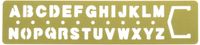 OfficeA Brass Template/Bookmark Alphabet (0762047001074)