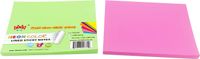4A  Sticky Notes,6 x 8 Inches,Large Size,Neon Green&Red,Lined,Self-Stick Notes,100 Sheets/Pad,2 Pads/Pack,4A 608x2-N-L-GR