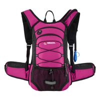 MIRACOL Hydration Backpack with 2L BPA Free Water Bladder, Thermal Insulation Pack Keeps Liquid Cool up to 4 Hours, Perfect Outdoor Gear for Hiking, Cycling, Camping, Running （Rose）