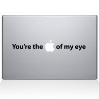 The Decal Guru You're The Apple of My Eye MacBook Decal Vinyl Sticker - 13" MacBook Pro (2015 & Older) - Black (0195-MAC-13P-BLA)