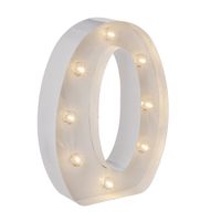 Darice White Metal Marquee Letter - O-9.87" Tall, Finish