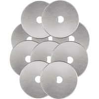 Rotary Cutter Blades 45mm 10 Pack by KISSWILL, Fits Fiskars, Olfa, Martelli, Dremel, Truecut, DAFA Rotary Cutter Replacement for Quilting Scrapbooking Sewing Arts&Crafts, Sharp and Durable