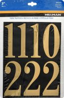 3" Black and Gold Number Pack