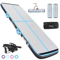 FBSPORT 10ft Inflatable Gymnastics Air Track Tumbling Mat Airtrack Mats for Home Use/Training/Cheerleading/Yoga/Water with Pump
