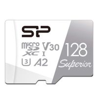 Silicon Power 128GB R/W up to 100/ 80MB/s Micro SDXC UHS-I (U3), V30 4K A2, High Speed MicroSD Card with Adapter