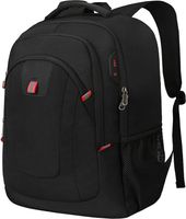 Travel Laptop Backpack,Extra Large Anti Theft College School Backpack for Men and Women with USB Charging Port,Water Resistant Big Business Computer Backpack Bag Fit 17 Inch Laptop and Notebook,Black
