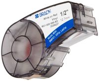 Brady M21-500-595-RD BMP21 Tape B- 595 Indoor/Outdoor Vinyl Film Size: 1/2" x 21' WHT/RED