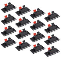 uxcell 16pcs 2 Way Jack Socket Spring Push Release Connector Speaker Terminal Strip Block 45mm x 21mm