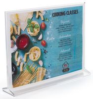 Displays2go 8.5" x 11" Tabletop Sign, Restaurant Menu Holder, Set of 20, Clear (VSH/OT1185)