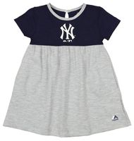 OuterStuff MLB Little Girls Toddler 7th Inning Twirl Dress, New York Yankees, 2T