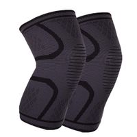 Yingee Sports Knee Compression Sleeve Support,Relief Joint Pain,Arthritis and Injury Recovery,Jogging,Workout, Walking, Hiking (Gray, L)