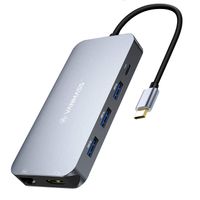 VANMASS USB C Hub, 9 in 1 USB C Adapter with 4K HDMI, RJ45 1Gbps Ethernet, 4 USB 3.0 Ports, Micro SD/SD Card Reader, and 90W PD Charging Port for MacBook Pro/Air & More USB C Devices