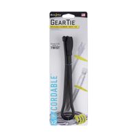 Nite Ize GTK18-01-2R6 Tie-18 Twist Gear Tie Cordable, 18", Black