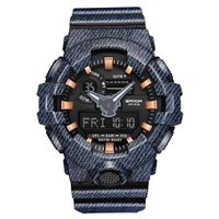CHUNKUNA Sanda Men's Classic 50m deep Waterproof Digital Watch Dual Display Analog Digital LED Electronic Wrist Watches (Black)