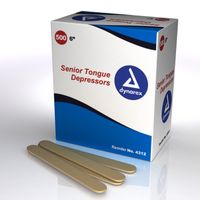 Dynarex Tongue Depressor, Senior, 6 Inches, Non-Sterile, 500 Count