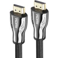 A-tech High Speed Braided Cord 80ft 18Gbps bulit-in hdmi Extender Supports HD 1080p,3D,4k,Ethernet Audio Return Video PC,Xbox360, PS3/4, Apple TV More