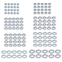 Proster 140pcs Stainless Steel Double Ear Hose Clamp Assortment Wide Adjustable 5-23mm Zinc-Plated Steel Double Ear Hose Clamps