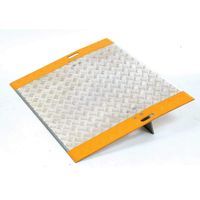 High-Traction Dock Plate, Aluminum, 48"W x 24"L, 3700 Lb. Capacity