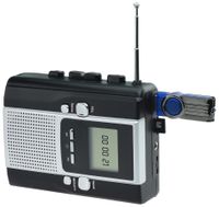 DIGITNOW BM001-US Portable Radio Cassette Recorder, Cassette Tape to Mp3 Converter and Radio to Mp3 Recorder with Voice Recording Feature, Used As a Walkman