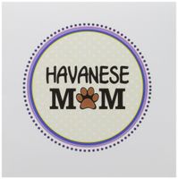 3dRose Havanese Dog Mom - Doggie mama by breed - paw print mum love - doggy lover - Greeting Cards, 6 x 6 inches, set of 12 (gc_151757_2)