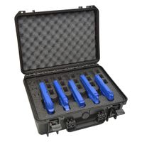 5 Pistol 18 Magazine Doro Waterproof Heavy Duty Gun Case with Custom MyCaseBuilder Foam Insert - Black
