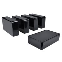 Pinfox 5 pack Electronic Prototype ABS Plastic Junction Project Box Enclosure 100mm by 60mm by 25mm for Portable, Arduino DIY (Black)