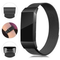 Find-MyWay Replacement Compatible with Fitbit Charge 3 Bands/Charge 3 SE Metal Bands Wristband Accessory Breathable Sport Bracelet Strap Small & Large for Women Men Silver Rose Gold 10 Colors