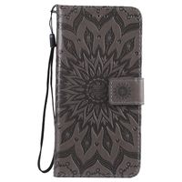 Huawei nova4 Case, Lomogo Leather Wallet Case with Kickstand Card Holder Shockproof Flip Case Cover for Huawei nova 4 - LOKTU020059 Grey