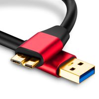 USB 3.0 Micro Cable 3Ft, USB 3.0 A to Micro B Cable Charger Aluminum Alloy Housing Galaxy S5 Charging Cords Compatible Samsung Galaxy S5, Note 3, Note Pro 12.2, Hard Drive(3Ft/1M)