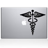 The Decal Guru Medical Symbol MacBook Decal Vinyl Sticker - 12" MacBook - Black (1127-MAC-12M-BLA)